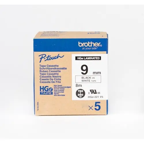 brother-p-touch-hge-221v5-9mm-beyaz-uzerine-siyah-etiket-serit